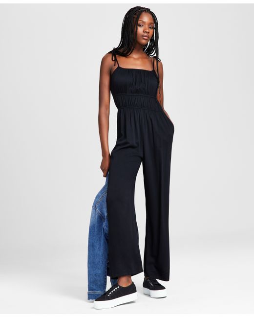 And Now This Tie-Strap Square-Neck Jumpsuit
