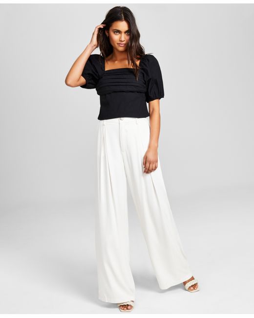 And Now This Pleat-Front Wide-Leg Soft Pants
