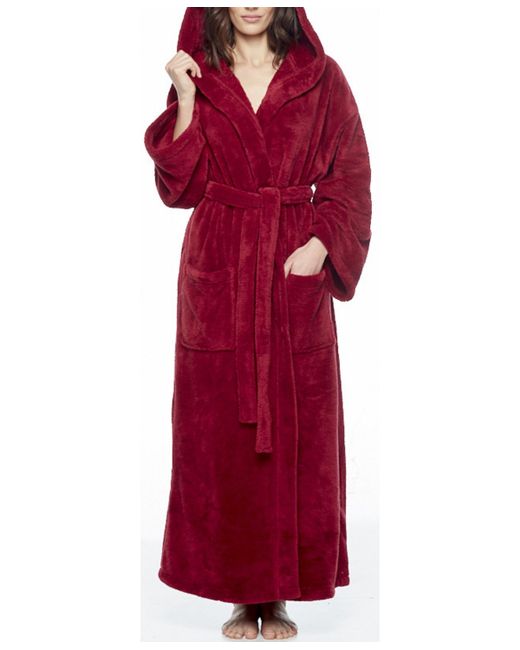 Arus Hooded Full Ankle Length Premium Fleece Bathrobe Bedding