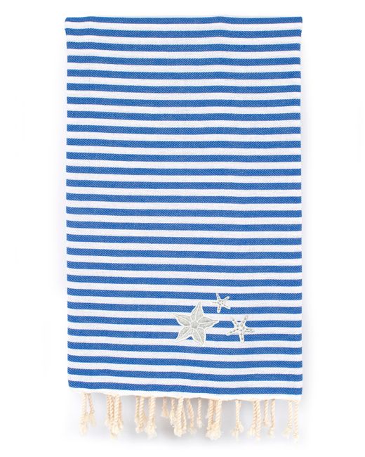 Linum Home Fun in the Sun Glittery Starfish Pestemal Beach Towel Bedding