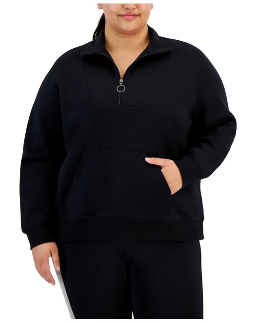 Id Ideology Plus Mock-Neck Long-Sleeve Fleece Sweatshirt Created for