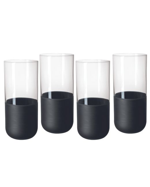 Villeroy & Boch Manufacture Crystal Rock Highball Glasses Set of 4