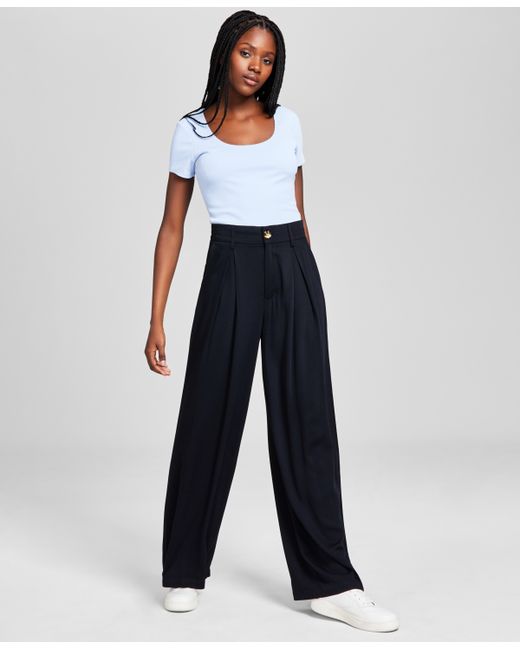 And Now This Pleat-Front Wide-Leg Soft Pants