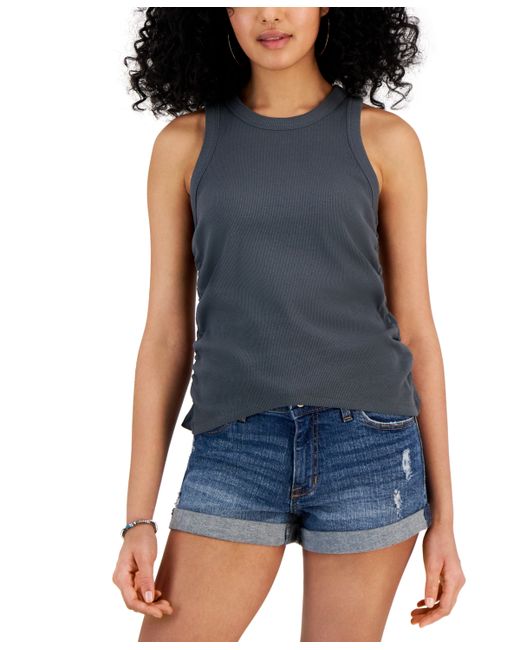 Rebellious One Juniors Side-Ruched Tank Top