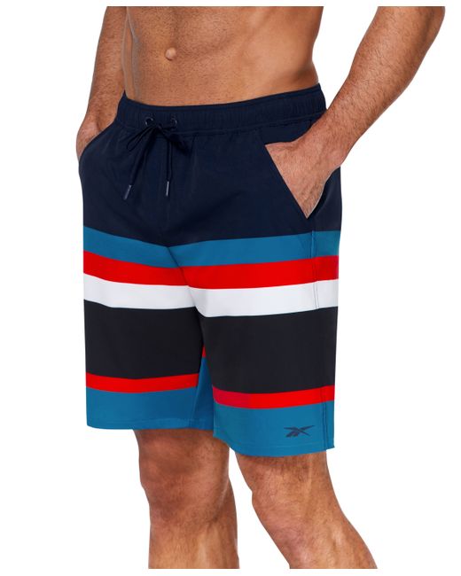 Reebok 9 Striped Core Volley Swim Shorts