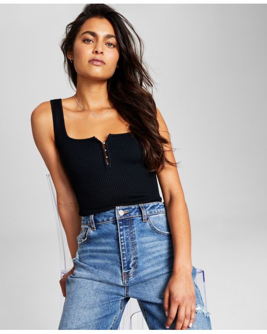 And Now This Hook-and-Eye Sweater Sleeveless Bodysuit