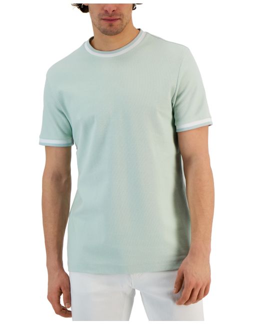 Alfani Tipped Textured Pique T-Shirt Created for