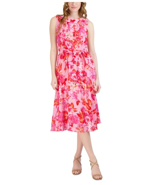 Donna Ricco Floral-Print Fit Flare Dress