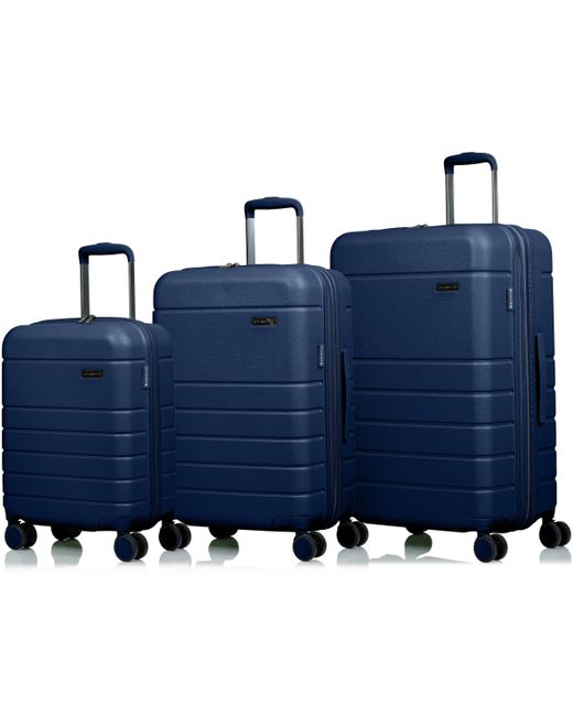 Champs 3-Piece Linen Hardside Luggage Set