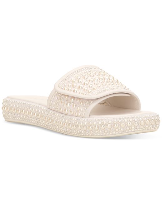 INC International Concepts Rayley Slip-On Embellished Pool Slide Sandals Created for Shoes