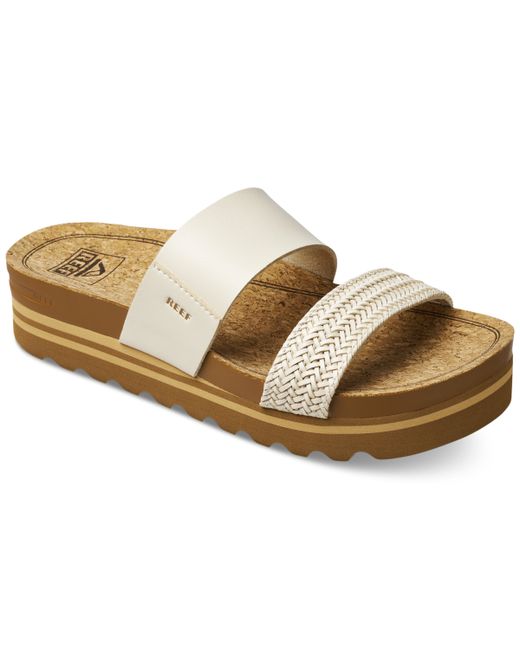 Reef Cushion Vista Hi Slip-On Platform Slide Sandals Shoes