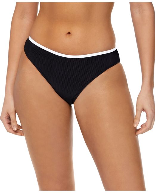 Reebok Contrast-Trim Hipster Bikini Bottoms Swimsuit