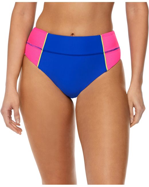Reebok Colorblock High-Waist Bikini Bottoms Swimsuit