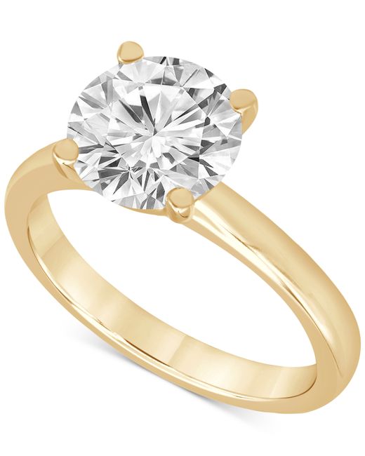 Badgley Mischka Certified Lab Grown Diamond Solitaire Engagement Ring 4 ct. t.w. in 14k Gold