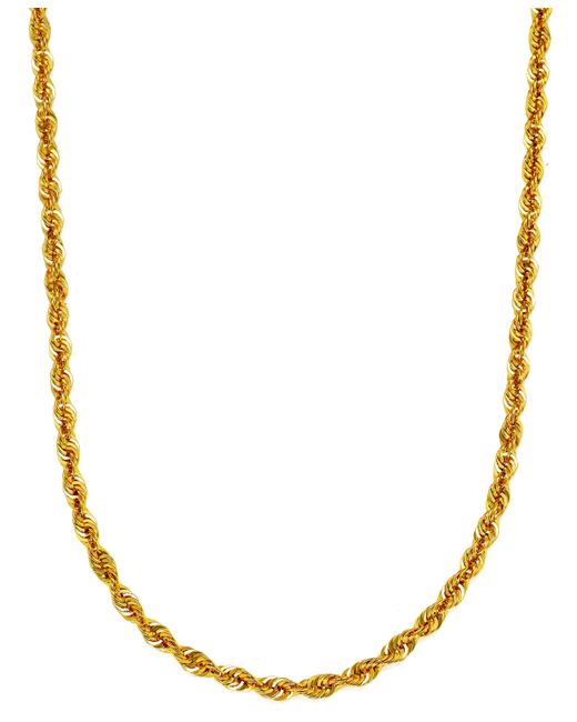 Macy's Sparkle Rope Link 22 Chain Necklace 3-5/8mm in 14k Gold
