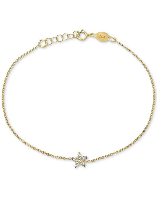 Zoe Lev Diamond Starflower Link Bracelet 1/8 ct. t.w. in 14k