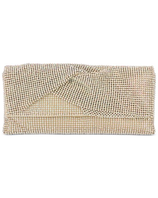 I.N.C. International Concepts Hether Shiny Mesh Clutch Created for