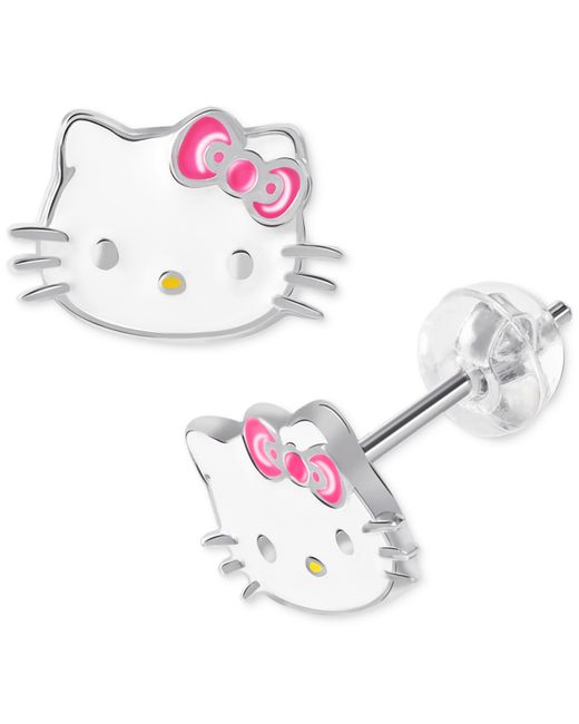Giani Bernini Hello Kitty Enamel Stud Earrings in Sterling Created for