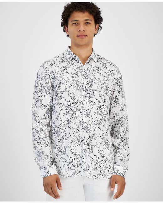 I.N.C. International Concepts Floral-Print Regular-Fit Shirt Created for