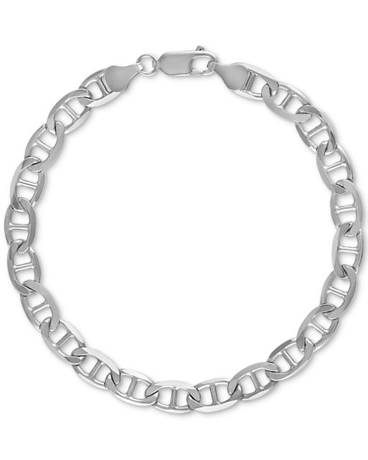 Esquire Men's Jewelry Flat Mariner Link Chain Bracelet in Sterling Created for