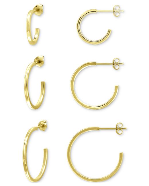 Giani Bernini 3-Pc. Set Graduated Hoop Earrings Created for