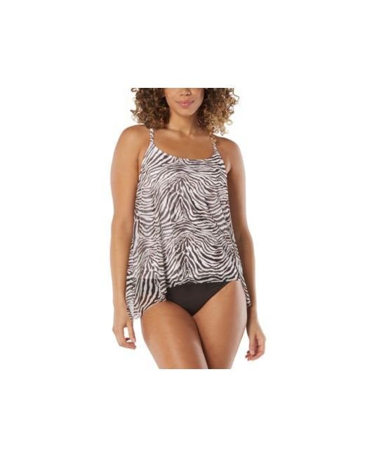 Coco Reef Current Mesh Underwire Bra Sized Tankini Top Impulse High Waist Bikini Bottoms Swimsuit