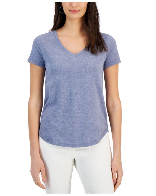 Style & Co V-Neck Perfect Short-Sleeve Top Created for