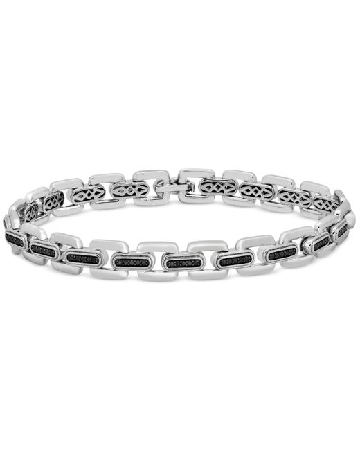 Macy's Black Diamond Link Bracelet 1 ct. t.w. in Sterling
