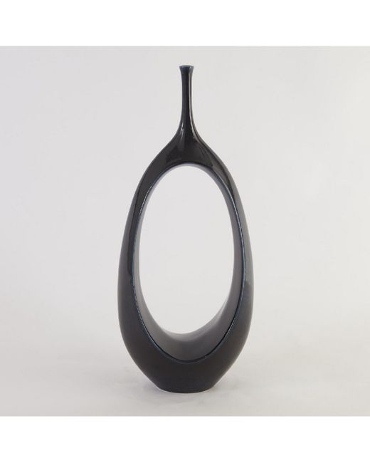 Global Views Open Oval Ring Vase Small