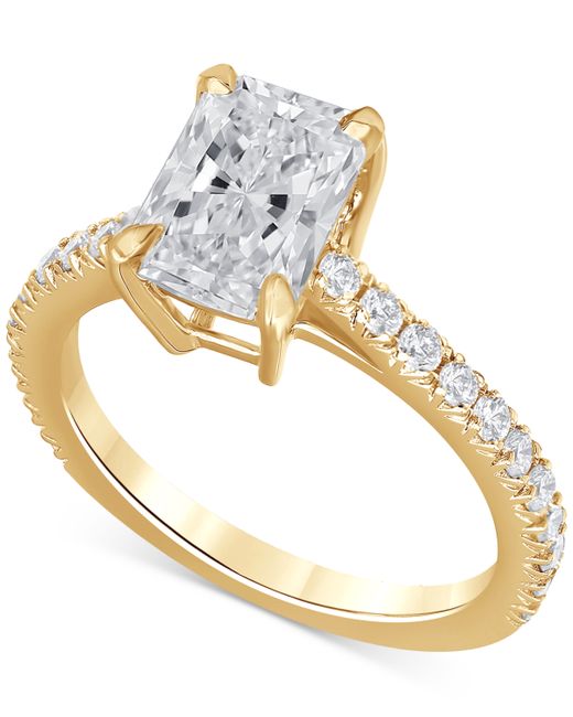 Badgley Mischka Certified Lab-Grown Diamond Radiant-Cut Engagement Ring 2-1/2 ct. t.w. in 14k Gold