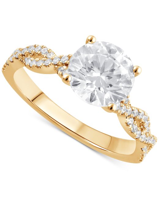 Badgley Mischka Certified Lab Grown Diamond Twist Engagement Ring 2 ct. t.w. in 14k Gold