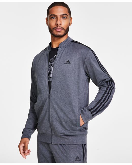 Adidas Tricot Heathered Logo Track Jacket