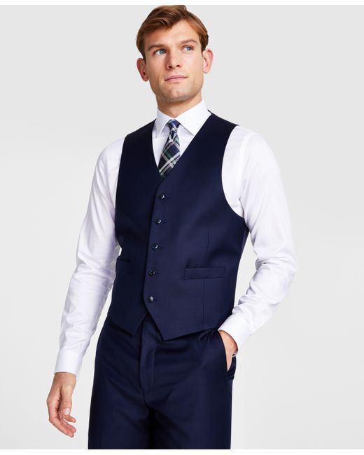 Michael Kors Classic-Fit Wool Stretch Solid Suit Vest