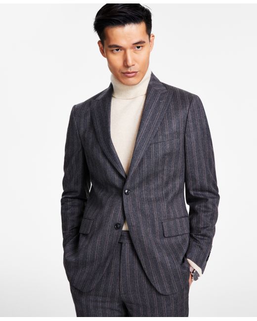 Tallia Slim-Fit Stretch Pinstripe Suit Jacket