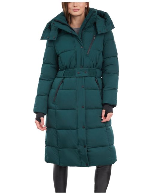 BCBGeneration Belted Hooded Puffer Coat