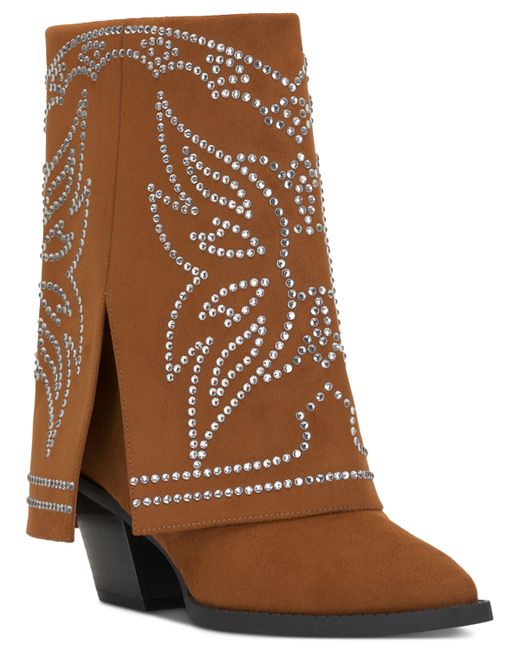 I.N.C. International Concepts Jadiza Embellished Western Cuff Boots Created for Shoes