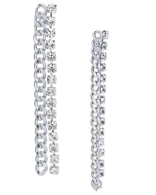 I.N.C. International Concepts Crystal Chain Linear Earrings Created for