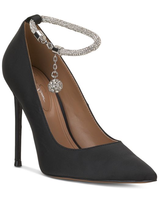 Jessica Simpson Sekani Embellished Ankle-Strap Pumps Shoes