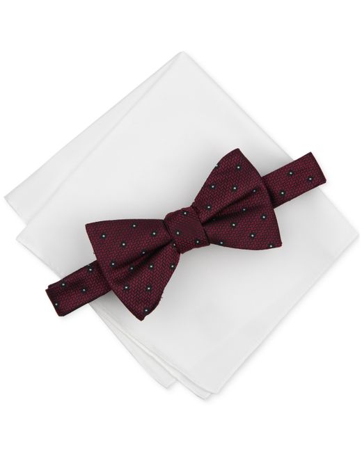 Alfani Salley Dotted Bow Tie Pocket Square Set Created for