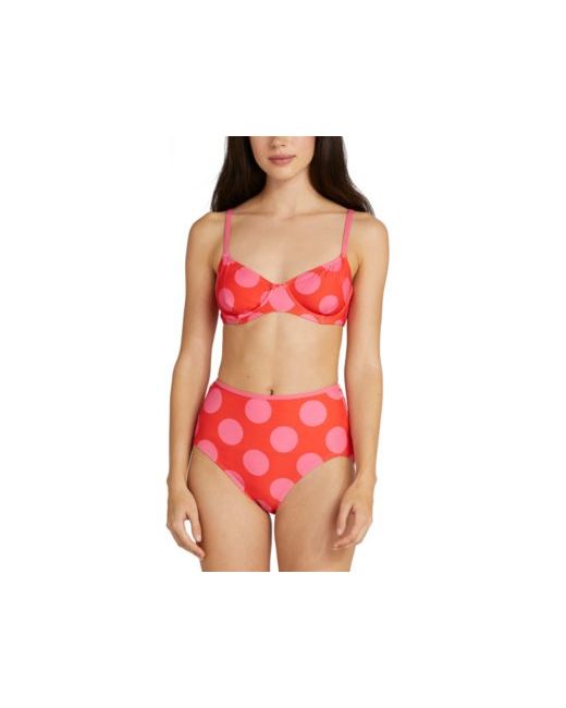 Kate Spade New York Printed Underwire Bikini Top High Waisted Bottoms Swimsuit