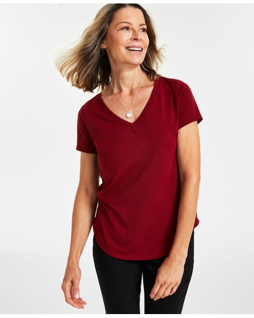 Style & Co Perfect V-Neck T-Shirt Created for