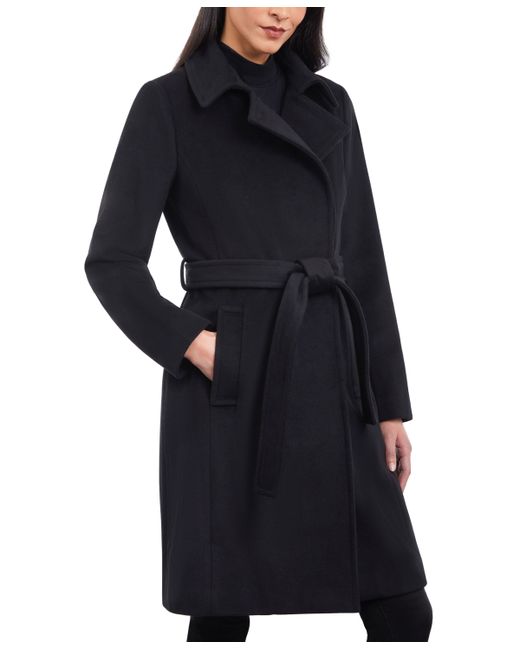 Michael Kors Michael Belted Notched-Collar Wrap Coat