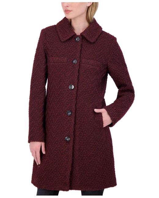 Laundry by Shelli Segal Club-Collar Boucle Coat
