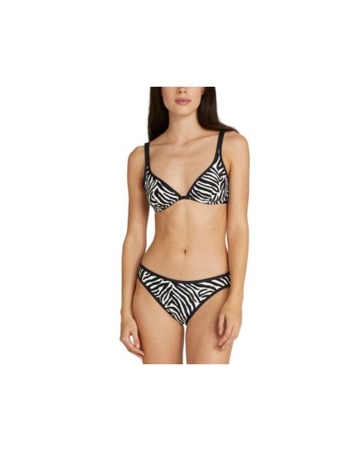 Kate Spade New York Zebra Print Bralette Bikini Top Classic Bottoms Swimsuit