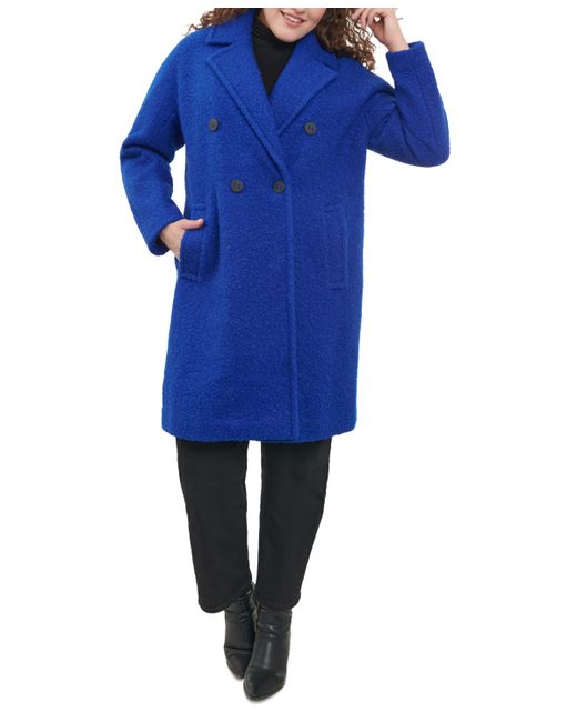 BCBGeneration Plus Double-Breasted Boucle Walker Coat Created for