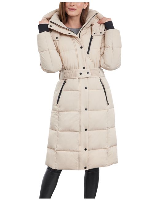 BCBGeneration Belted Hooded Puffer Coat