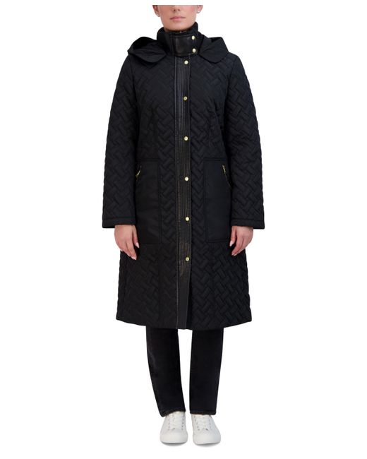 Cole Haan Belted Hooded Quilted Coat Created for