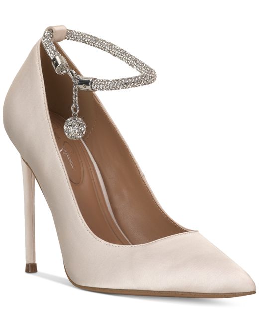 Jessica Simpson Sekani Embellished Ankle-Strap Pumps Shoes