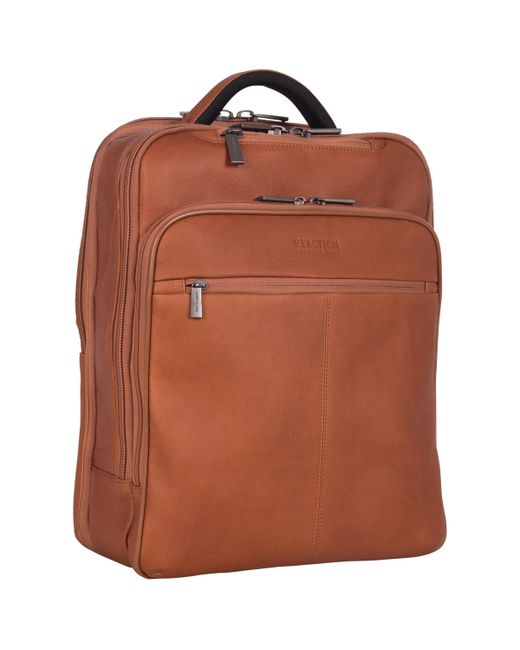 Kenneth Cole REACTION Full-Grain Colombian Leather 16 Laptop Tablet Travel Backpack