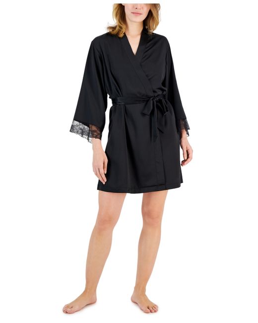 I.N.C. International Concepts Lace-Trim Satin Robe Created for